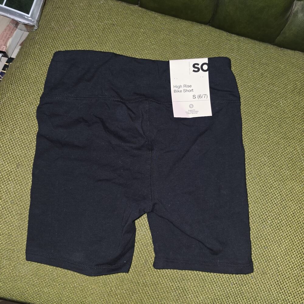 Sonoma Girls High Rise Bike Short Black Small 6/7 NWT